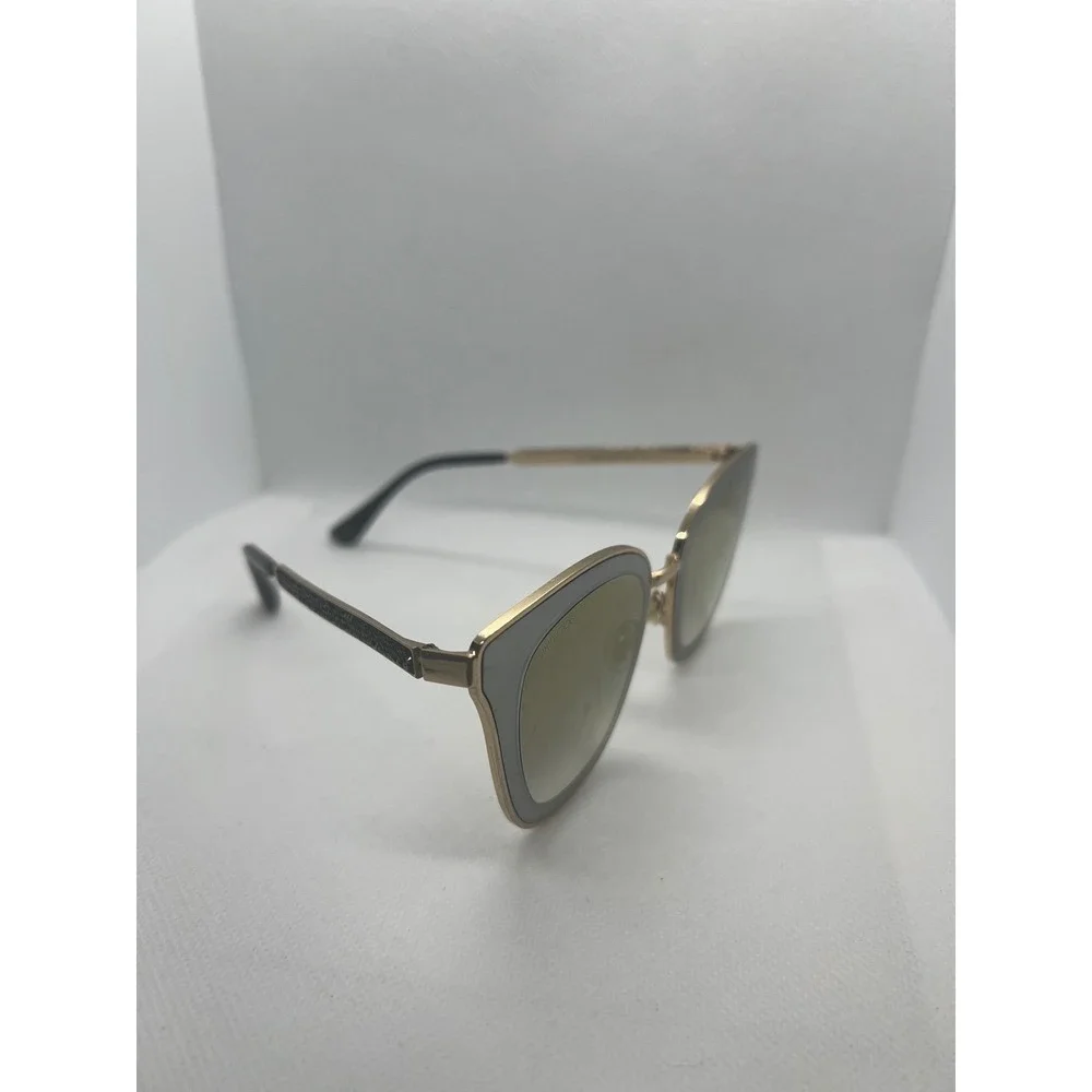 Jimmy Choo Lory/S Cat Eye Sunglasses Gray Gold Made‎ in Italy 49-23-145